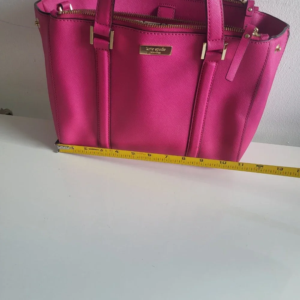 Kate Spade Newbury Lane leather Loden Satchel Crossbody bag + matching wallet - Picture 8 of 11